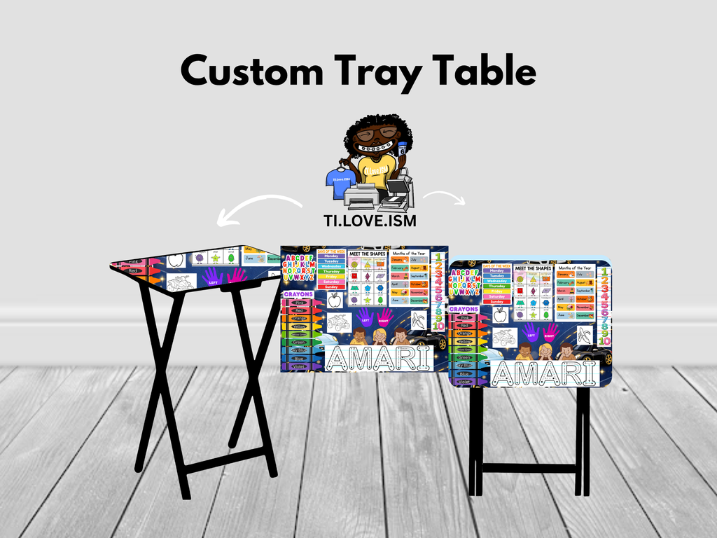 Personalized Kids Learning Tray Table | Custom ABC Activity Table